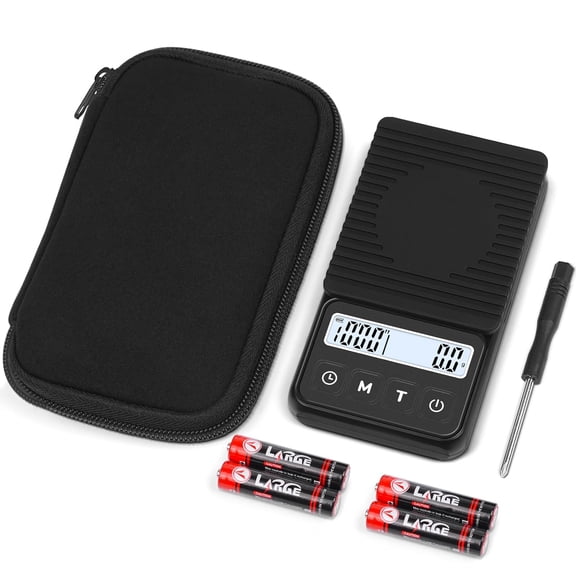 Digital Coffee Scale with Timer, Mini Scale, 1kg/0.1g High Accuracy Portable Espresso Scale, IP68 Waterproof Gram Scale for Coffee, 3 Modes Digital Pocket Scale, g/oz/ml, LCD Display, Auto Off