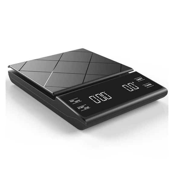 Digital Coffee Scale with Timer, Rechargeable Espresso Scale with 0.1g High Precision LED Touch Display Kitchen Food Scale for Pour Over and Drip Coffee Sleek Diamond Texture Design Type-C Charging