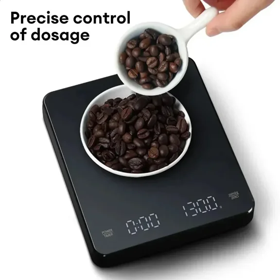 Digital Scale, AMIR 3kg/0.1g Coffee Scale Rechargeable Pour-Over Digital Coffee Scale with Touch Sensor LED Display Precise Scale for Kitchen Home Office