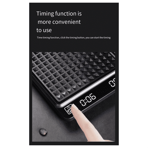 Digital Coffee Scale with , Scale Timing Rechargeable Coffee Scale for Pour over and Drip Coffee, 3kg/0.1g