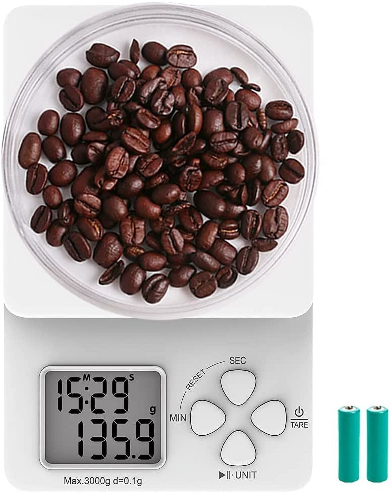 Digital Coffee Scale with Timer, Digital Kitchen Scale Weight