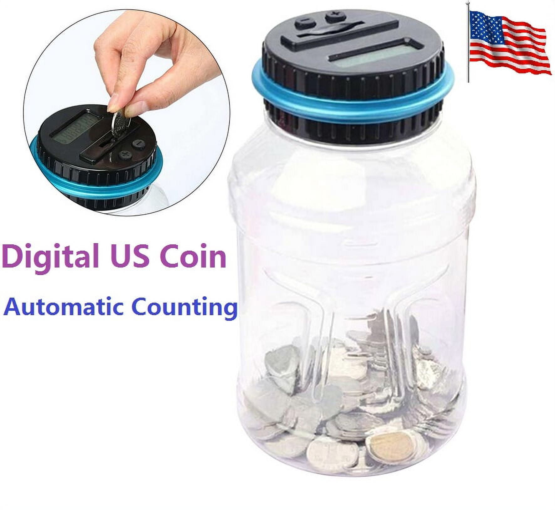 Digital Coin Bank Savings Jar Automatic Coin Counter Large Capacity