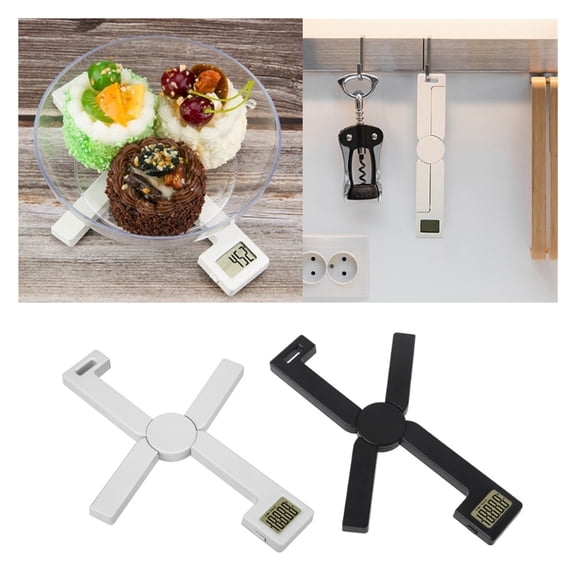 Digital Compact Folding Kitchen LCD Digital Electronic Scale Accurate Foldable Portable Food Scale Auto Power Off Tare Features