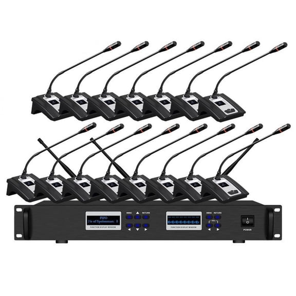 Digital Conference Discussion System 1 Chairman 14 Delegate 14 Gooseneck Mics