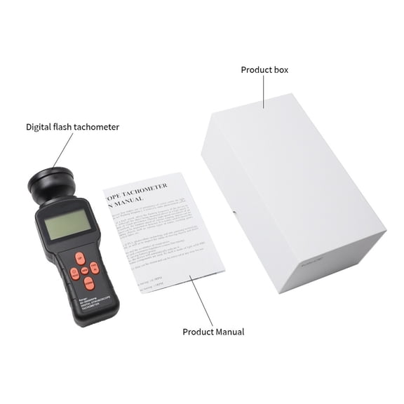 Digital Contact Stroboscope Tachometer 6238P LCD Non-Contact Flash Photoelectric Revolution Meter 60-39999 RPM Speedmeter Tester ,High Accuracy