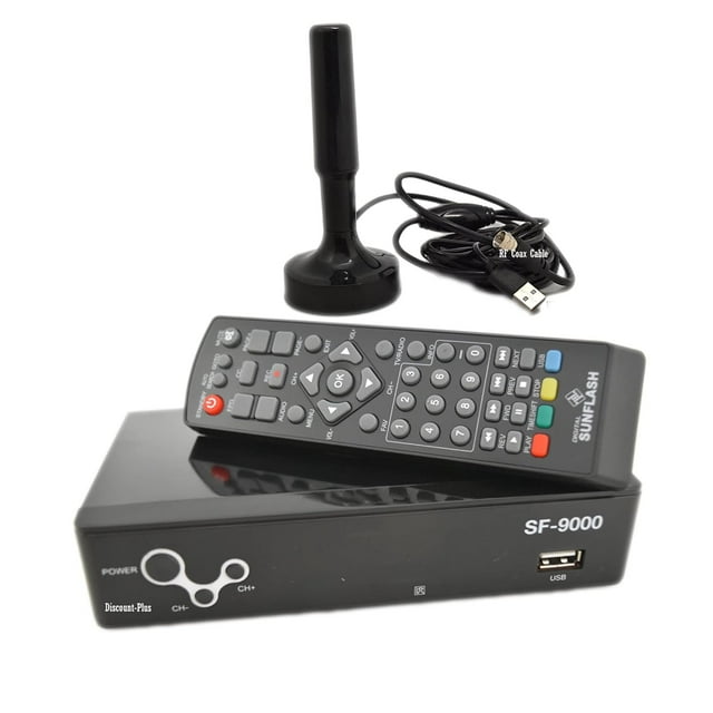 Digital Converter Box Settop Tuner Over The Air Free TV Receiver with