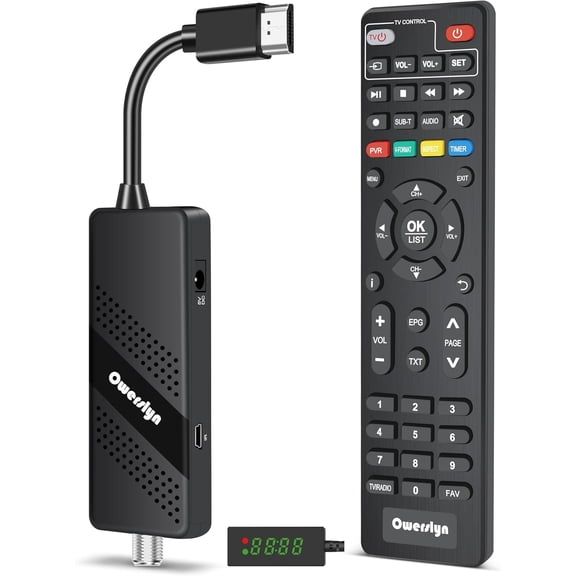Digital Converter Box for TV, 2026 1080P ATSC Tuner Box with TV Tuner, Programs Recording & Playback, USB Media Player, HDMI/AV Output, 3RCA Cables, 2-in-1 Remote, Digital Channel Free