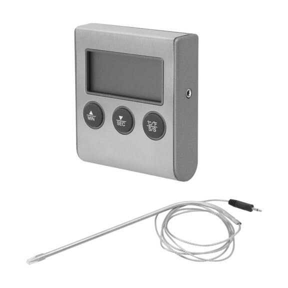 Digital Cooking Thermometer Food Temperature Grill Timer Function with Probe