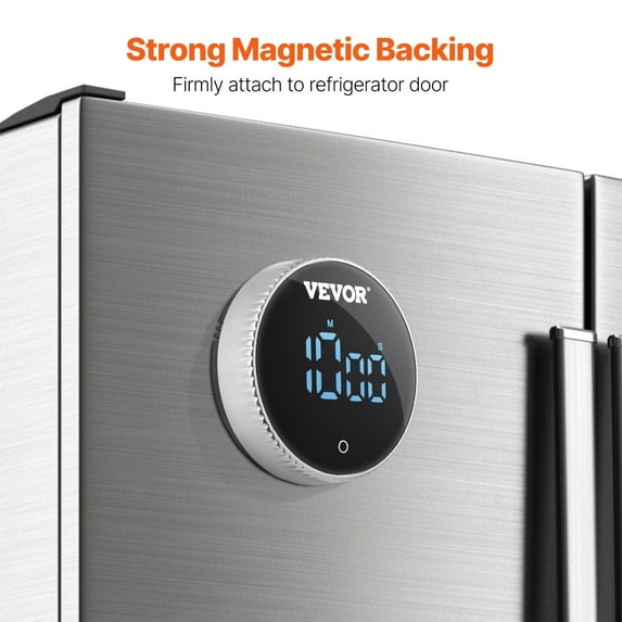 Digital Cooking Timer with Magnet - Countdown & Countup, Large LED Display