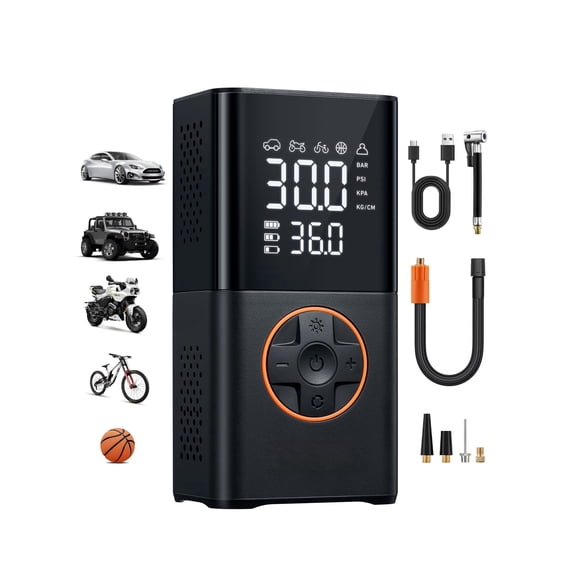 Digital Cordless Tire Inflator Air Pump With LED Light