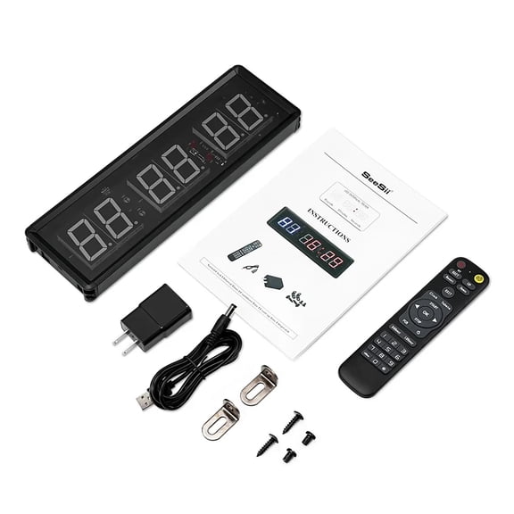 Digital Countdown Clock Stopwatch With Remote LED Interval Timer Clock For Home Gym Fitness Stopwatch Fitness Equipment