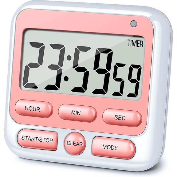 Digital Countdown Kitchen Timer -Count Up Down Magnetic Timer Clock for Cooking Baking Gym Students
