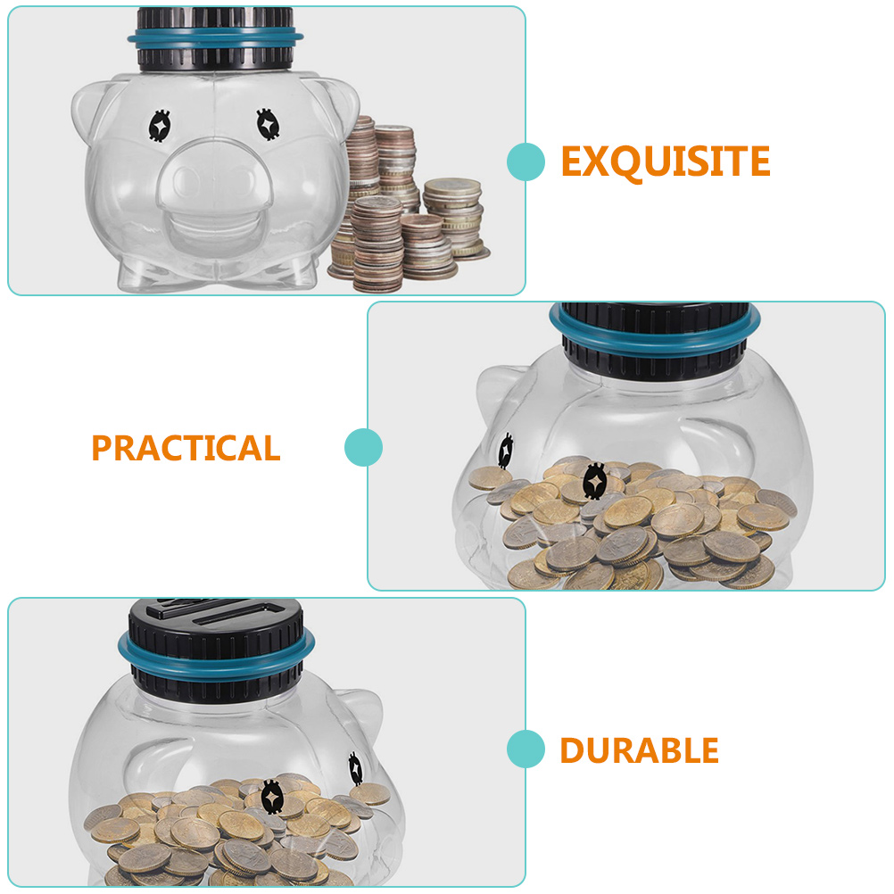 Digital Counting Money Jar Digital Coin Bank Transparent Coin Jar Coin