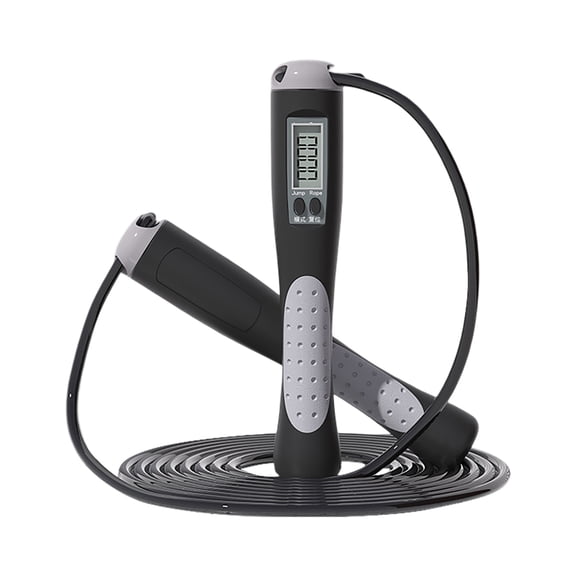 Digital Counting Skipping Rope with Counter 110" Adjustable Smart Speed Jump Rope Ergonomic Grip Rope for Adults Home Gym Fitness Workout