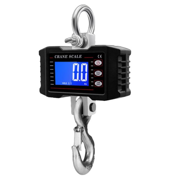 Digital Crane Scale 1500kg with Backlight LCD, High and Sturdy Aluminum Design (black)