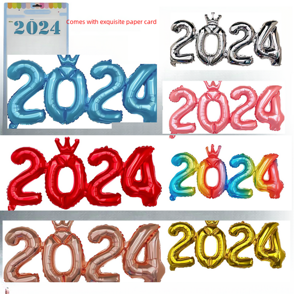 Digital Crown conjoined balloon cardboard party anniversary decoration background wall balloon - Gradient Color