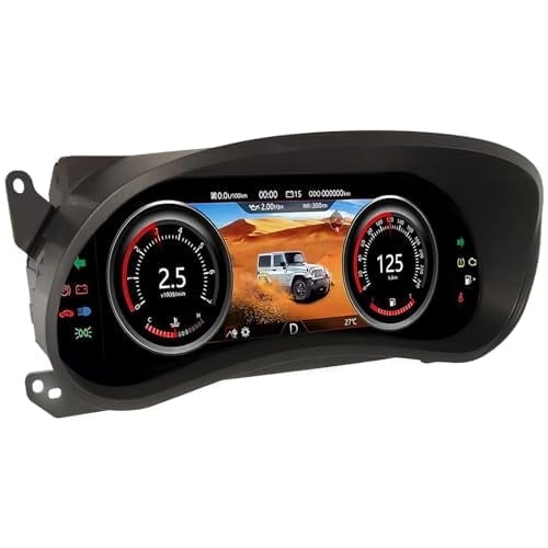 Digital Dash, Automotive Replacement Instrument Panel Gauges for Jeep Wrangler Jk2011-2017-12.3 inch