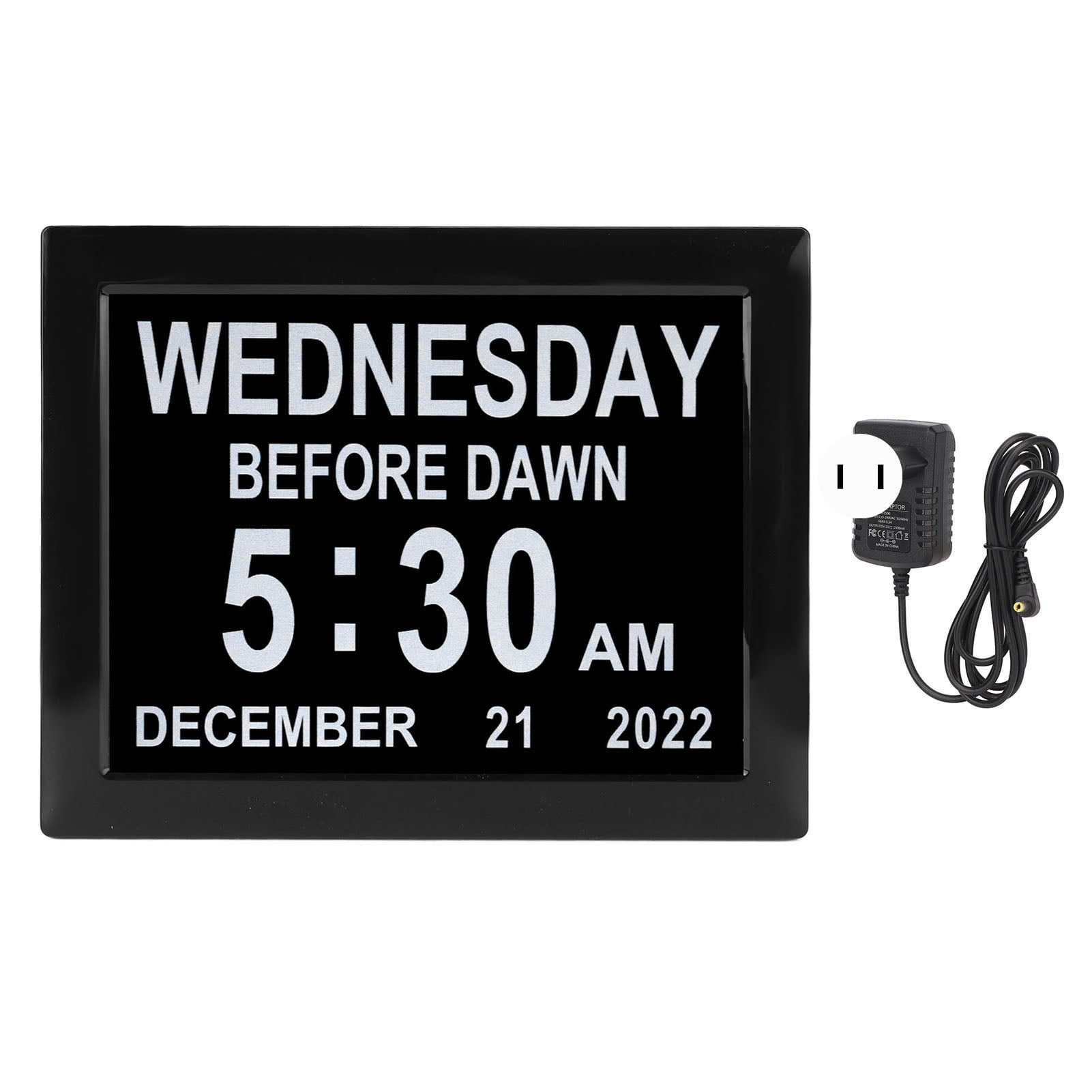 Digital Day Calendar Clock, Large Display 8inch Elderly Digital Clock