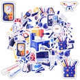 thumbnail image 1 of Digital Decals Stationery Stickers Gadget Retro Stickers Teacher Reward Stickers for Laptops Suitcases, 1 of 9