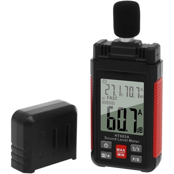 Digital Decibel Meter High Precision Sound Level Reader Noise Volume Measure Device with LCD Backlit Battery Operated Decibel Reader Record for Noise Control