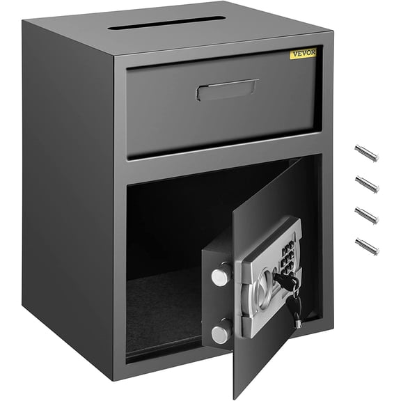 Digital Depository Safe 1.7 Cu Ft Carbon Steel with Electronic Code Lock and Deposit Slot Bestseling