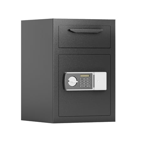 Digital Depository Safe Made of Carbon Steel Electronic Code Lock Depository Safe with Deposit Slot Depository Box for Home Hotel Restaurant and Office