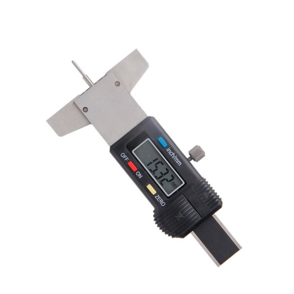 Digital Depth Gauge 0-25.4mm/0.01 Stainless Steel Tire Tread Measure Caliper ,Easy Setup