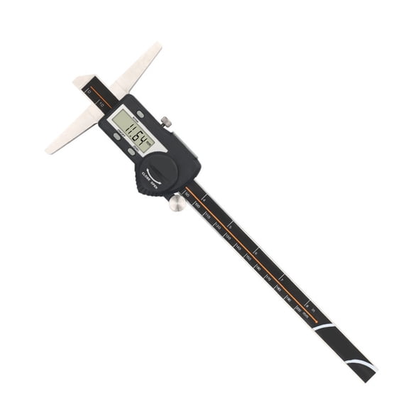 Digital Depth Vernier Caliper Electronic Digimatic Gauge, Stainless Steel IP54 Waterproof, 0.01mm Resolution, LCD Display with USB Data Output for Machining and Civil Use(0-200mm)