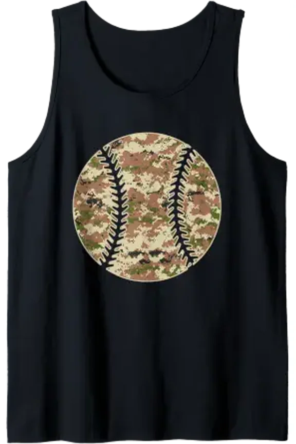 Digital Desert Camo Baseball - Desert Camouflage Baseball Tank Top Size S-3XL
