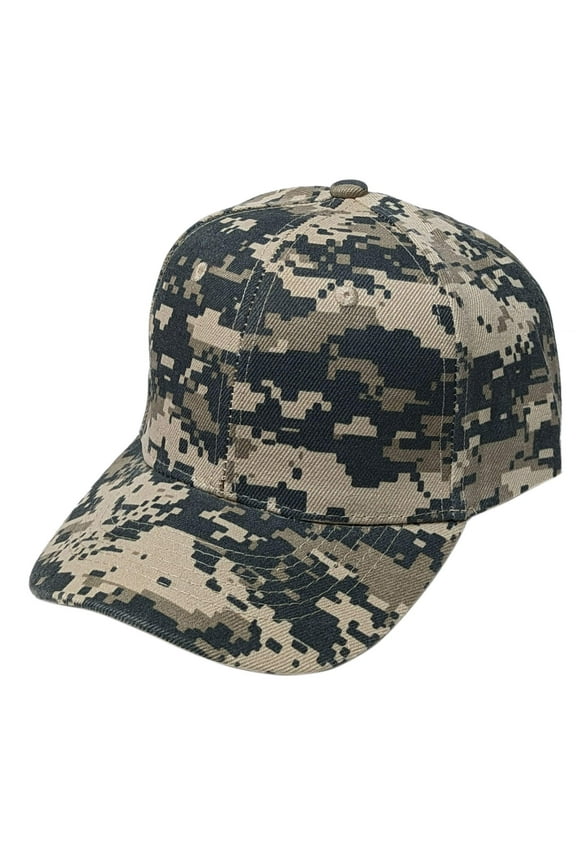 Digital Desert Camouflage Curved Visor Blank Baseball Cap Adjustable Size Unisex