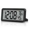 thumbnail image 1 of Digital ,Desk Clock,Battery Operated LCD Electronic Clock for Bedroom Kitchen Office - Black, 1 of 5