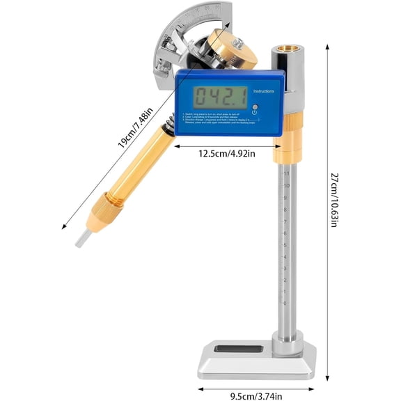 Digital Display Angle ManipulatorGem Faceting Machine Angle Polishing HandleHigh Precision Grinding Faceted Manipulator Jade Jewelry Faceting Machine Faceting Equipment 96 Index Wheel
