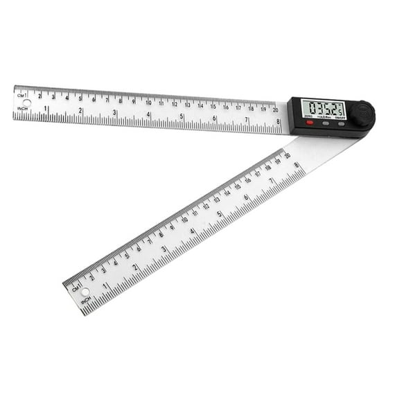 Digital Display Angle Ruler,2-In-1 Ruler & Digital Angle Finder Protractor, (ABS-200MM)