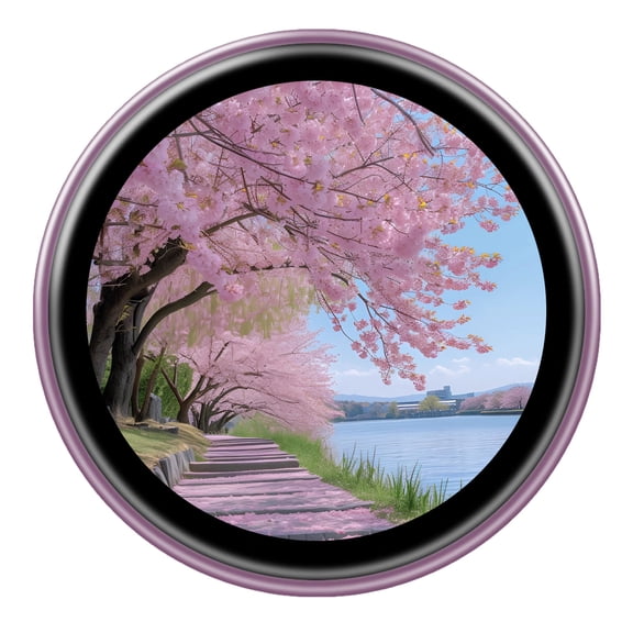 Digital Display Badge & Digital Pin with Touch Screen, Anime Style Wearable, Dynamic Smart Button for Easter, Cosplay and Fandoms Purple