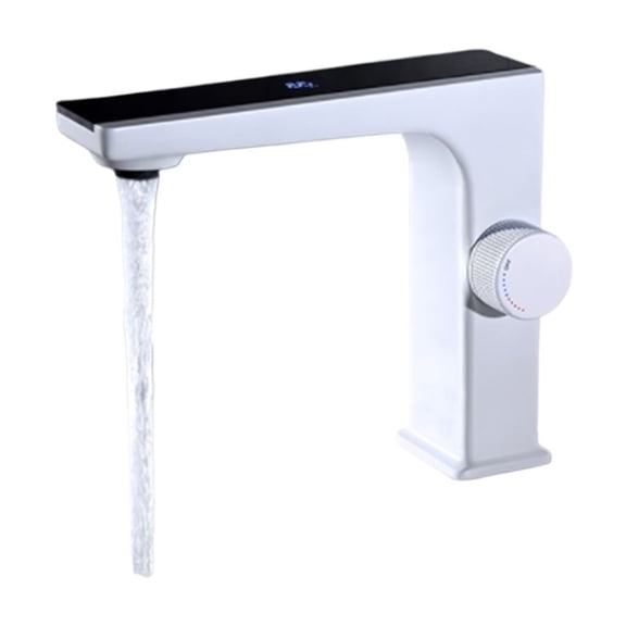 Digital Display Bathroom Basin Faucet, Intelligent LED Brass Deck Mounted Washbasin Crane, Hot Cold Water Mixer Sink Vanity Tap ,Versatile Features