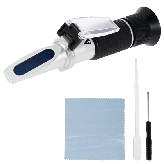 Digital Display Brix Refractometer Aluminium Flexible Honey Sugar Content Measurement Tool For Juices Wine (black )