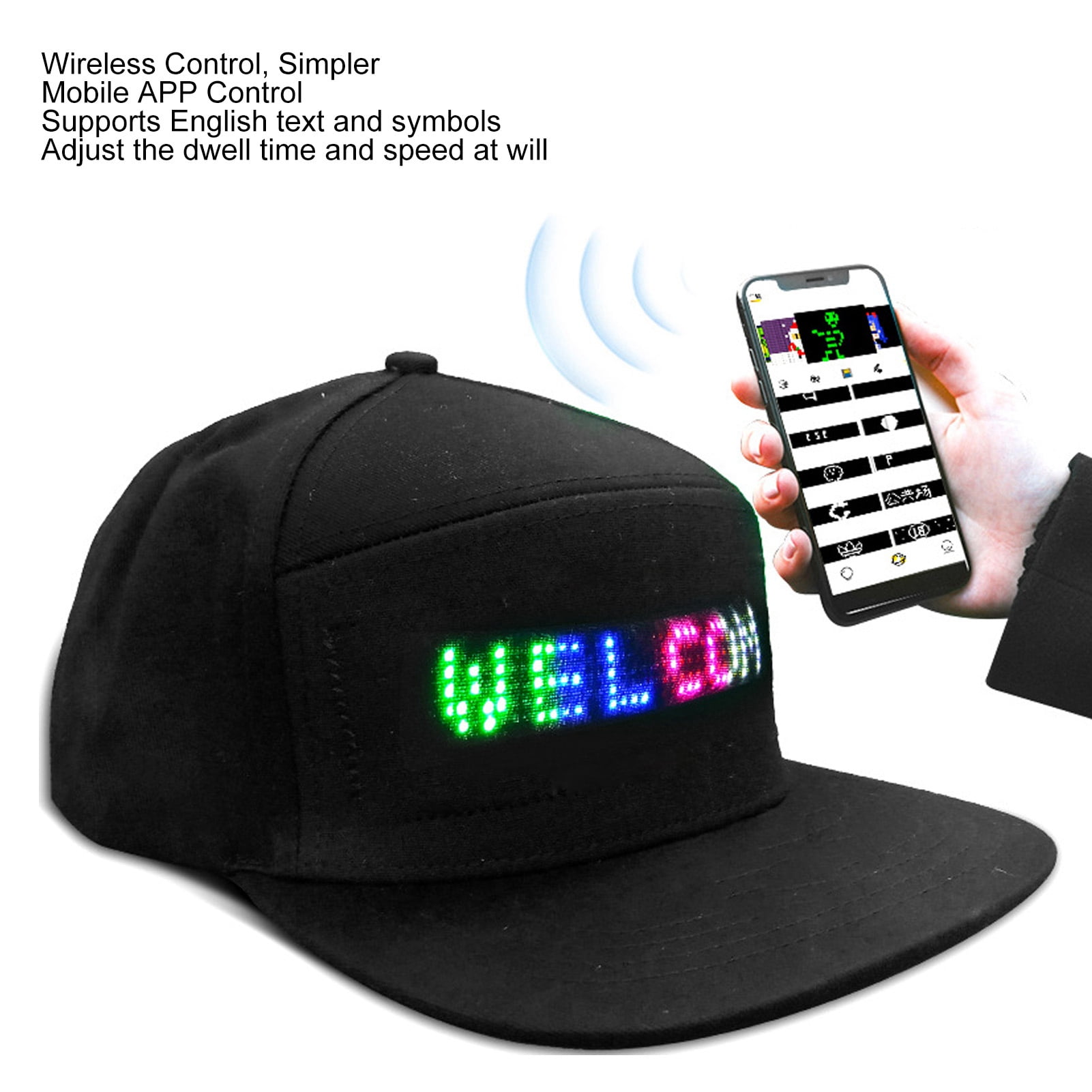 Digital Display Cap: Controlled, 16x32 LED , Detachable Screen, 450mAh ...