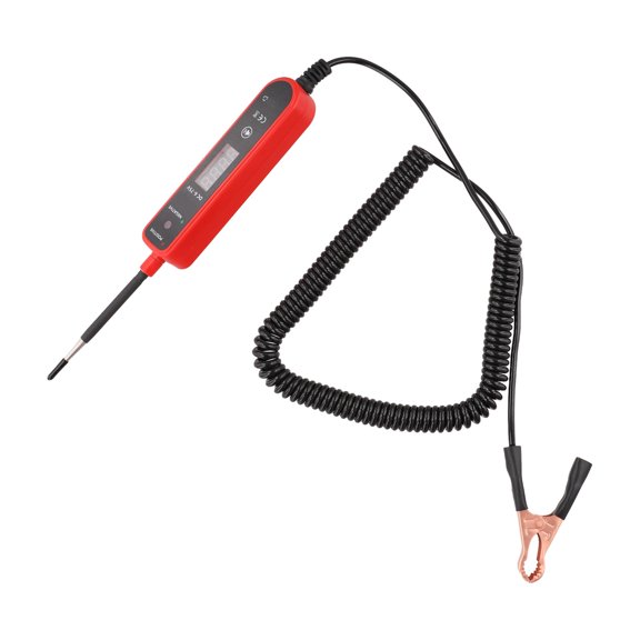 Digital Display Car Electrical Test Pen 4-60V DC Voltage Detector For LED Polarity Indicator For 6V 12V 24V 48V Circuit Short Break Line Search Testing Tool(Is red)