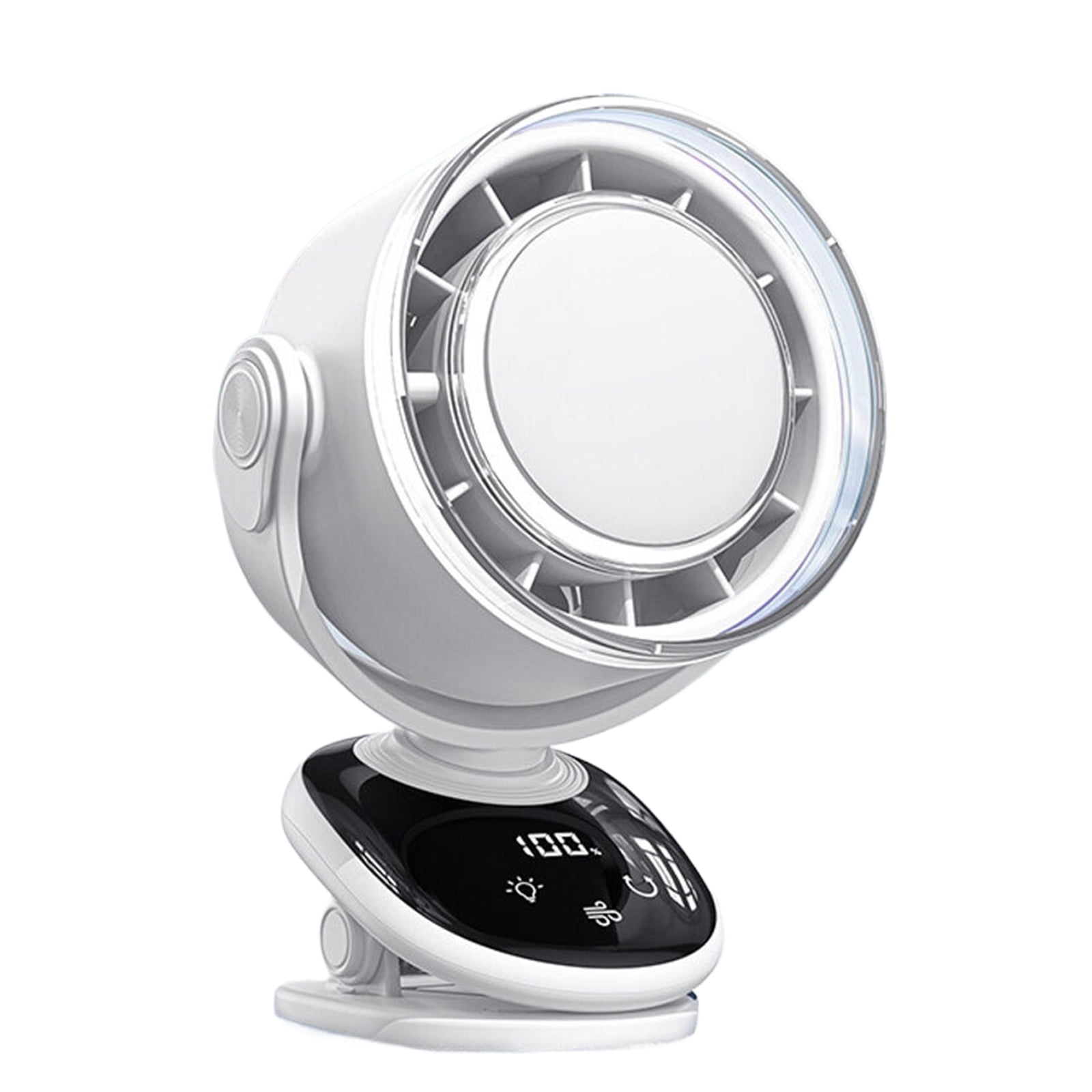 Digital Display Desktop Remote Control Fan 180 Degree Rotation ...