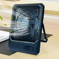 thumbnail image 1 of Digital Display Five Speed Desktop Small Fan USB Charging Portable Home Mini Desktop Small Fan Can Be Wall Mounted High Wind Power Large Capacity Fan, 1 of 6