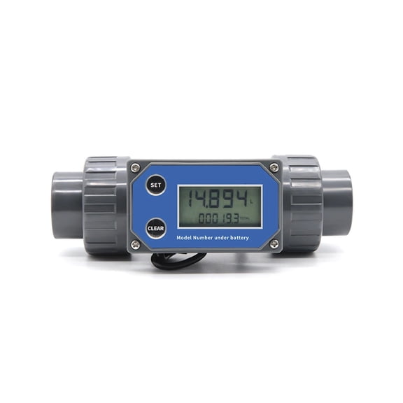 Digital Display Flow Meter Battery Powered PVC Water Sensor Irrigation Sewage