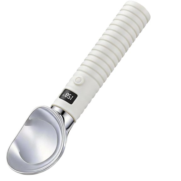 Digital Display Heated Ice Cream Scoop, Electric Heating Stainless Steel Automatic Ice Cream Scooper