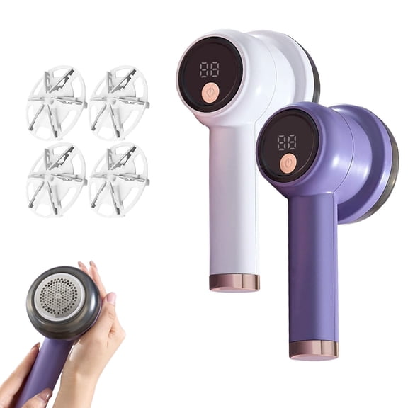 Digital Display Lint Shaver Pro,Rechargeable Fabric Shaver Fuzz Remover, Sweater Fuzz Remover Shavers to Remove Pilling,Garment Pilling Remover for Clothes,Remove Pilling for Clothes Furniture Couch