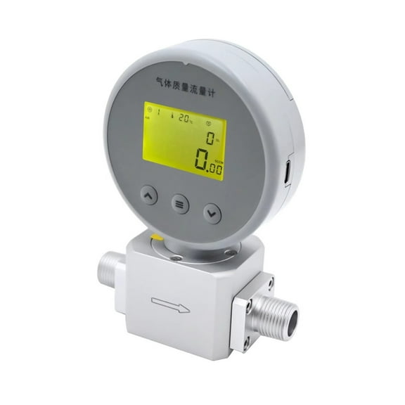 Digital Display MicroGas Mass Flowmeter Compressed Air Nitrogen Oxygen 485 Remote Flow Meter ,Clear Reading