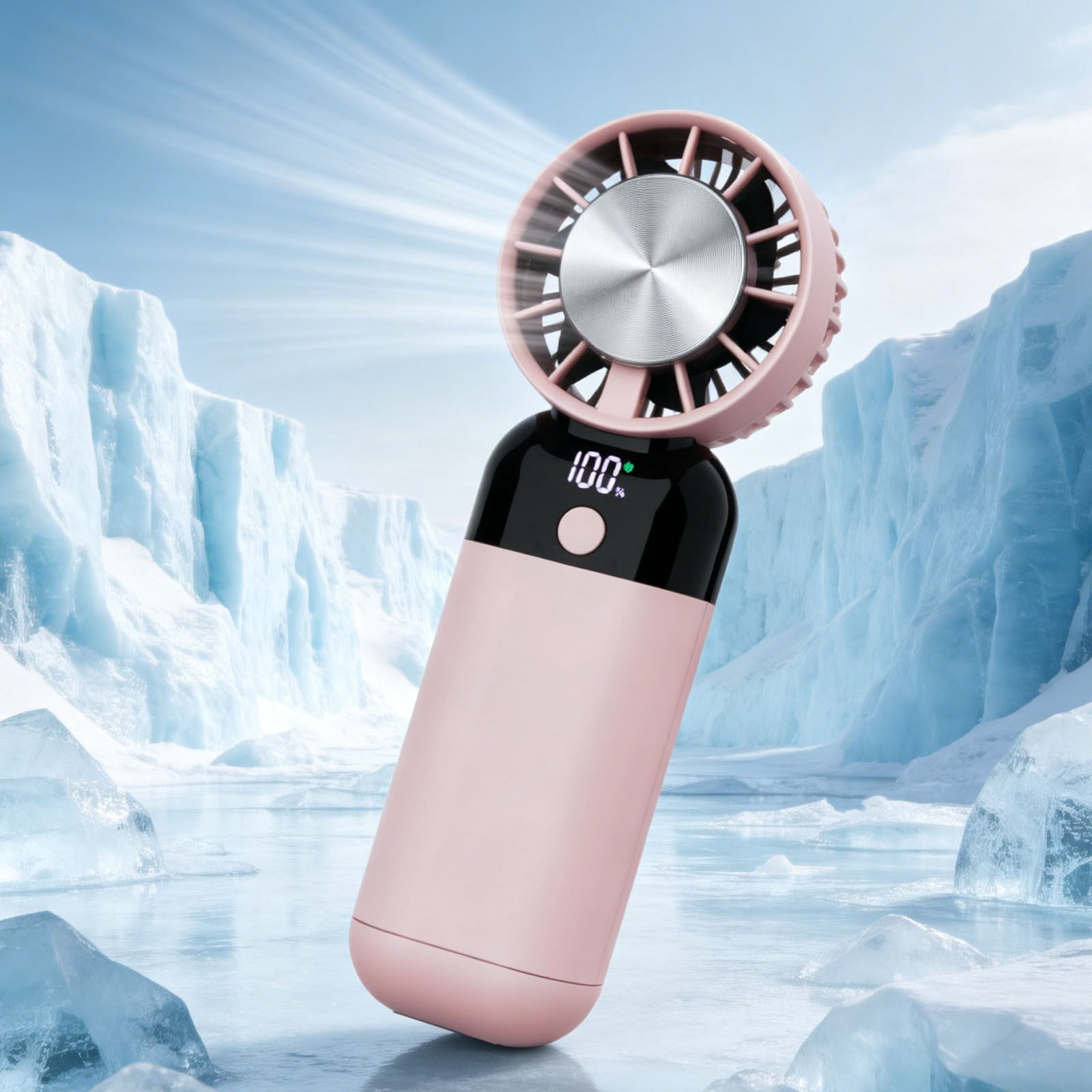 Study Fan Digital Display Mini Handheld Fan USB Portable 3 Speed Turbine Fan ...