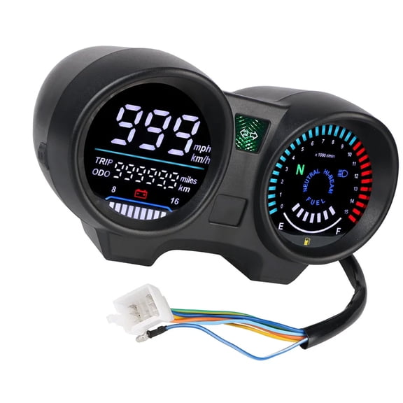 Digital Display Speedometer Odometer Dashboard Suitable for CG150 Fan 150 Waterproof Motorbike Instrument LED Tachometer