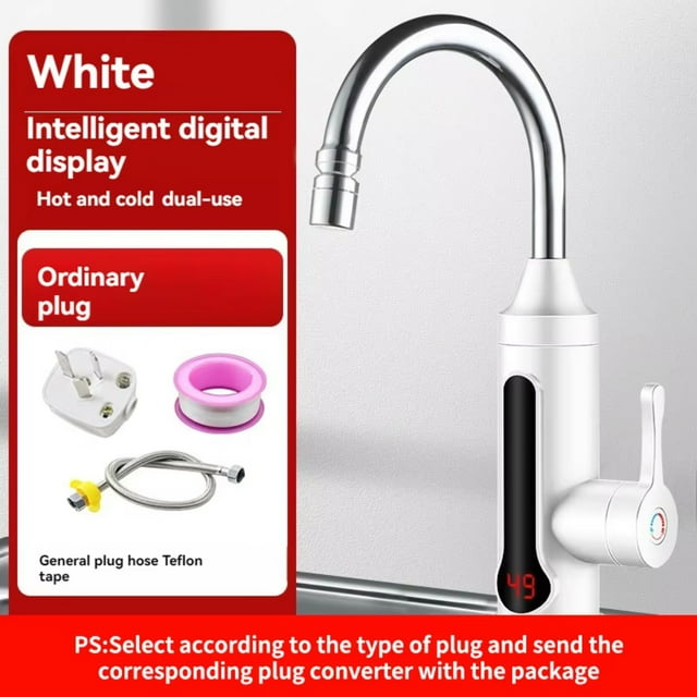 Digital Display Tankless Instant Heating Water Tap Mixer Kitchen Faucet