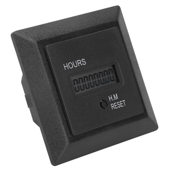 Digital Display Timer Hour Meter Marine Boat Motorcycle High Accuracy Timer Quartz Electronic Timer 100‑240V Abs Hm‑1R Series