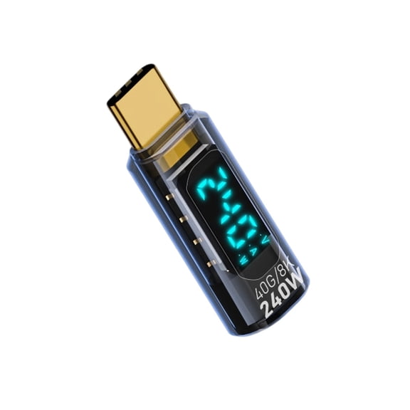 Digital Display Type C Adapter Converter 240W Charging and 40Gbps Data Transfer for Technology Enthusiasts Professionals