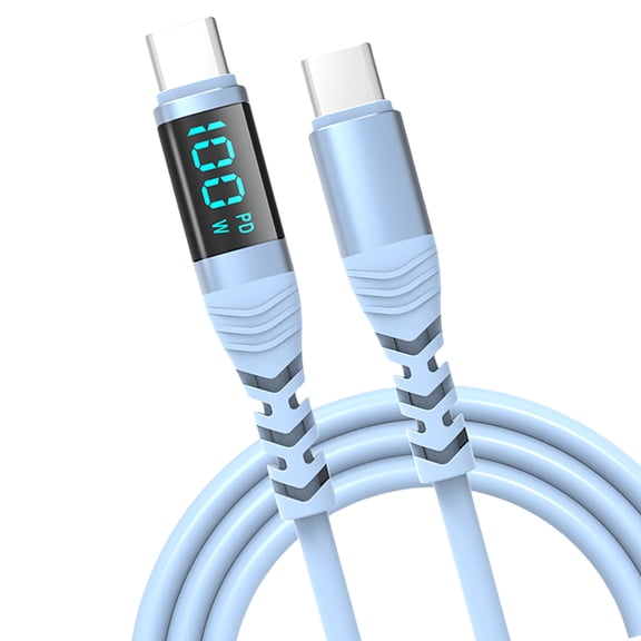 Digital Display USB C to USB C Cable 100W Fast Charging & Data Transfer 480Mbps for Smartphones Tablets Laptops